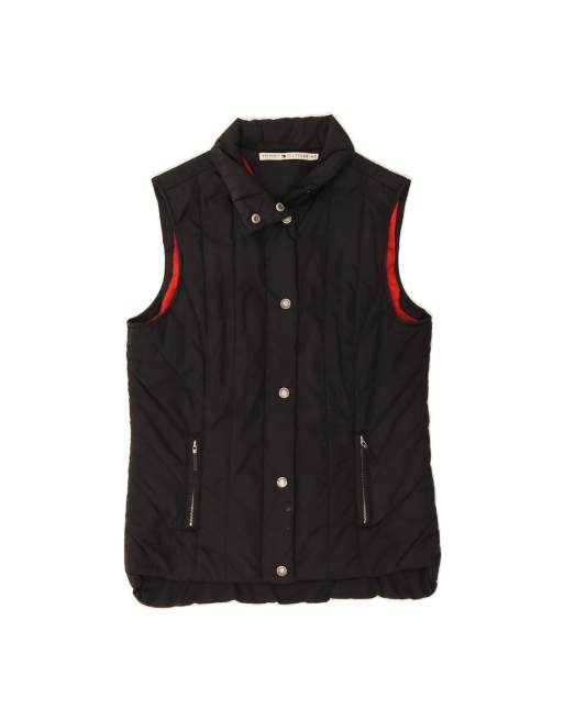 Vintage Tommy Hilfiger Padded Gilet UK 12 Medium In Black