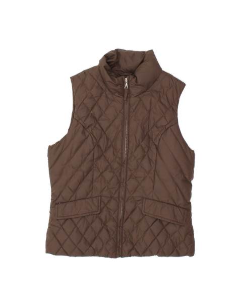 Vintage Tommy Hilfiger Padded Gilet UK 12 Medium In Brown - view 1