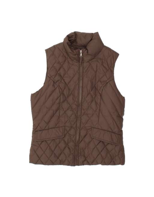 Vintage Tommy Hilfiger Padded Gilet UK 12 Medium In Brown