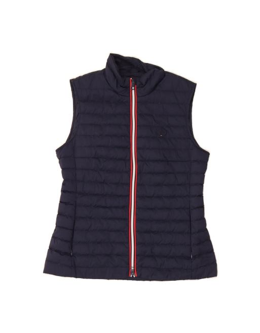 Vintage Tommy Hilfiger Padded Gilet UK 14 Medium In Blue