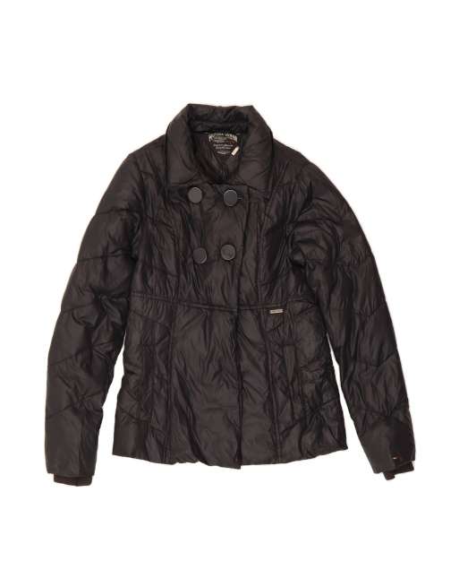 Vintage Tommy Hilfiger Padded Jacket UK 14 Large In Black