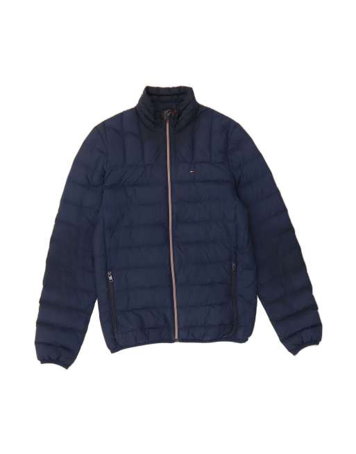 Vintage Tommy Hilfiger Padded Jacket UK 14 Medium In Blue