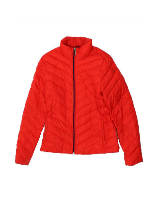Vintage Tommy Hilfiger Padded Jacket Uk 16 Large In Red