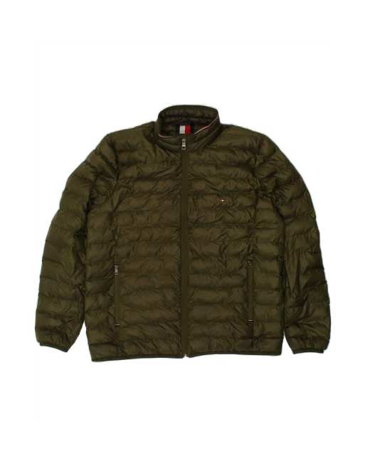 Vintage Tommy Hilfiger Padded Jacket Uk 44 2XL In Khaki