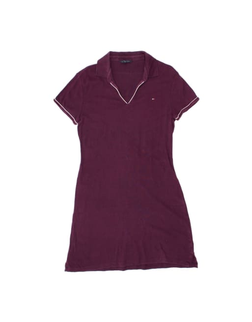 Vintage Tommy Hilfiger Polo Dress UK 14 Large In Purple