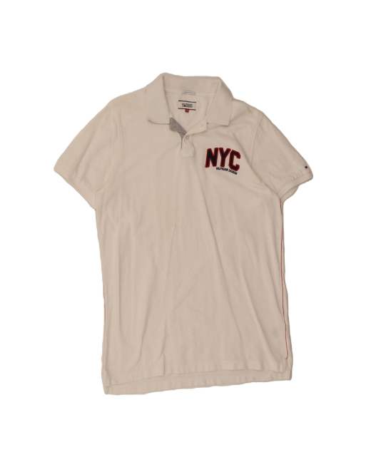 Vintage Tommy Hilfiger Polo Shirt 2XL In White