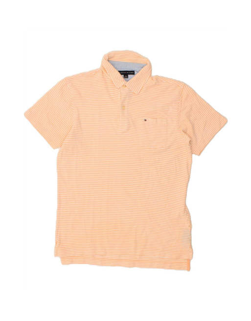 Vintage Tommy Hilfiger Polo Shirt Medium In Orange Striped