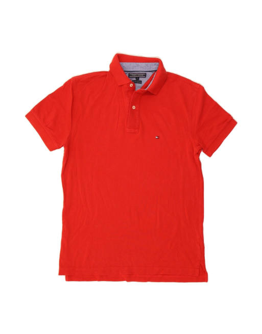 Vintage Tommy Hilfiger Polo Shirt Medium In Red