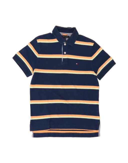 Vintage Tommy Hilfiger Polo Shirt Small In Blue Striped