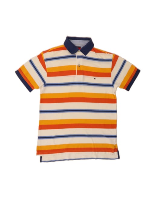 Vintage Tommy Hilfiger Polo Shirt Small In Multicoloured Striped