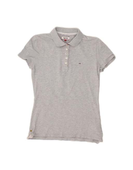 Vintage Tommy Hilfiger Polo Shirt UK 10 Small In Grey