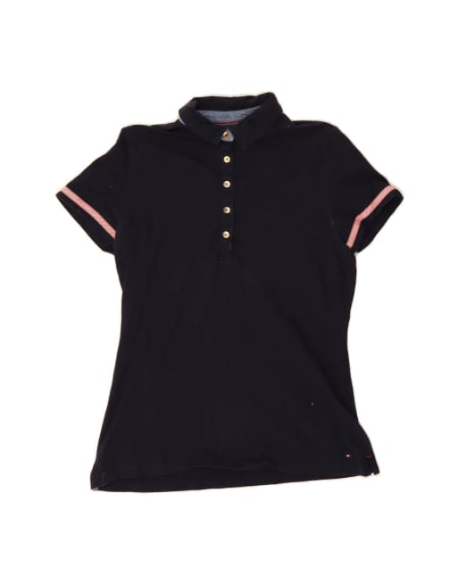 Vintage Tommy Hilfiger Polo Shirt UK 14 Large In Blue
