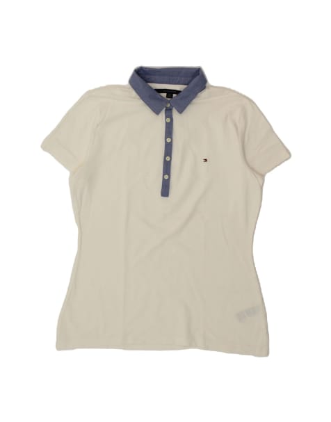 Vintage Tommy Hilfiger Polo Shirt UK 16 Large In White - view 1