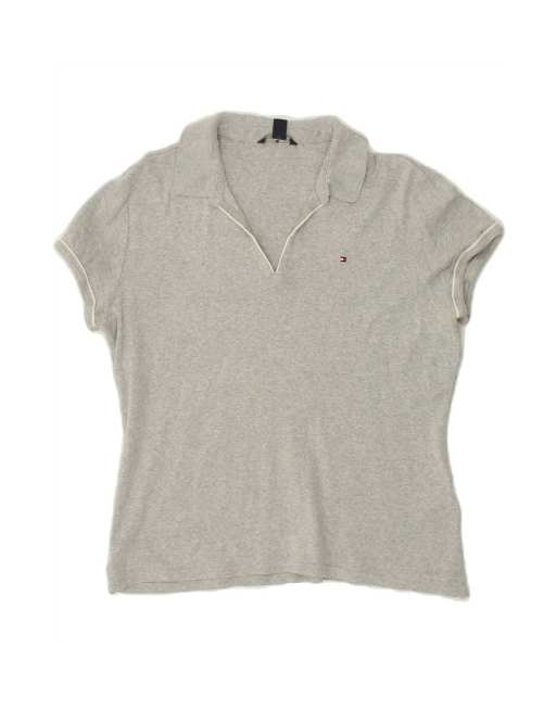 Vintage Tommy Hilfiger Polo Shirt Uk 18 XL In Grey