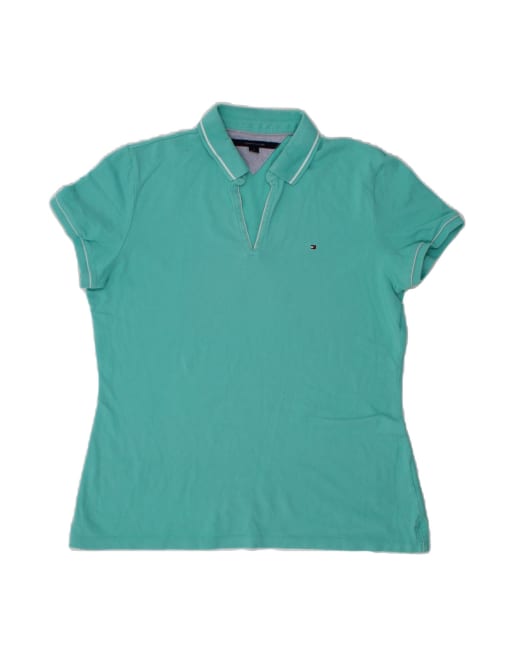 Vintage Tommy Hilfiger Polo Shirt UK 18 XL In Turquoise