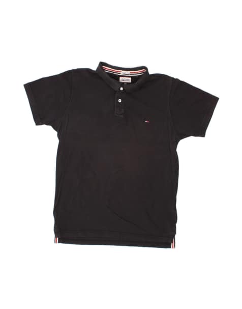 Vintage Tommy Hilfiger Polo Shirt XL In Black - view 1