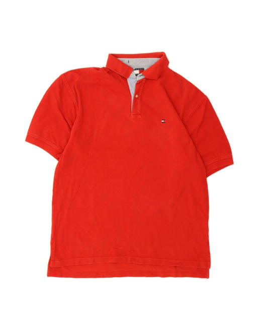 Vintage Tommy Hilfiger Polo Shirt XL In Red