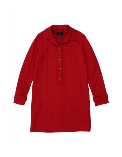 Vintage Tommy Hilfiger Pullover Overcoat US 6 Medium In Red