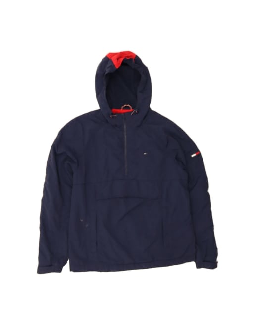 Vintage Tommy Hilfiger Pullover Windbreaker Jacket UK 38 Medium In Blue