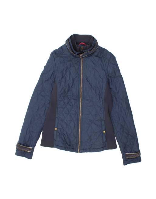 Vintage Tommy Hilfiger Quilted Jacket UK 12 Medium In Blue Colourblock