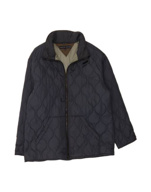 Vintage Tommy Hilfiger Quilted Jacket UK 42 XL In Blue