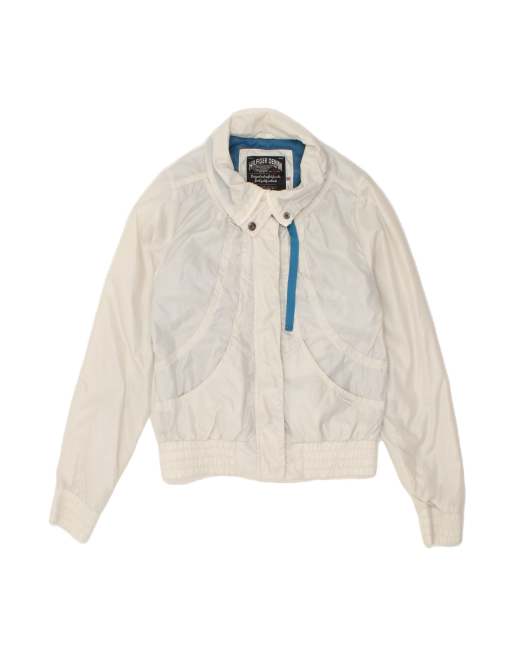 Vintage Tommy Hilfiger Rain Jacket UK 10 Small In White