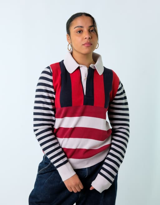 Vintage Tommy Hilfiger S Knit Jumper Red