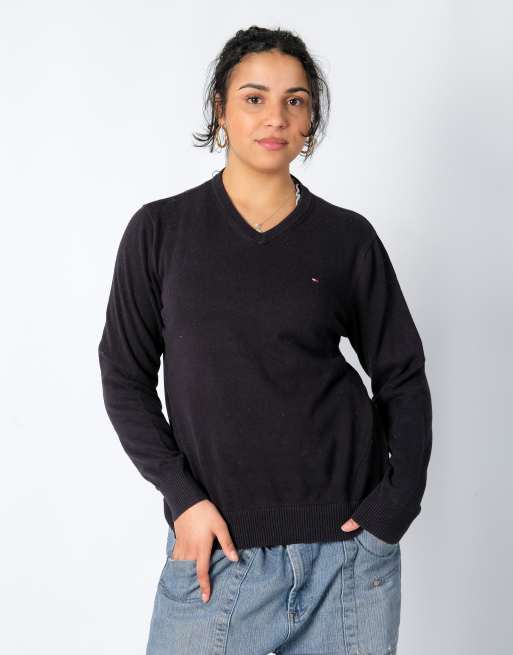 Vintage Tommy Hilfiger s knit sweatshirt black