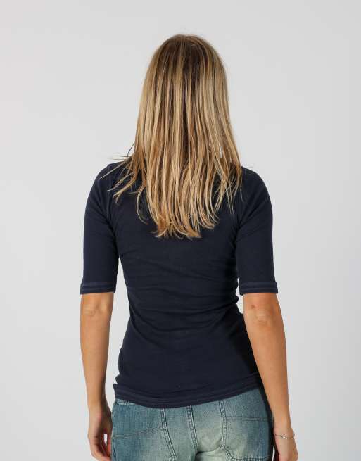 Vintage Tommy Hilfiger S long sleeve top in navy blue, 2 of 4