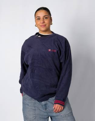 Vintage Tommy Hilfiger S Sweatshirt Navy Blue