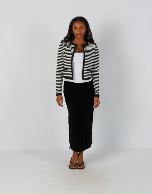 Vintage Tommy Hilfiger S woven maxi skirt in black, 1 of 4