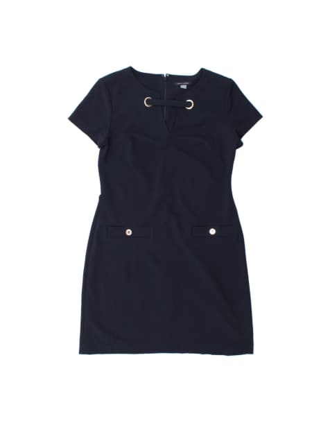 Vintage Tommy Hilfiger Sheath Dress US 8 Medium In Blue - view 1