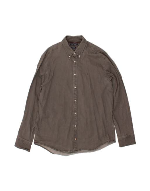 Vintage Tommy Hilfiger Shirt 2XL In Grey