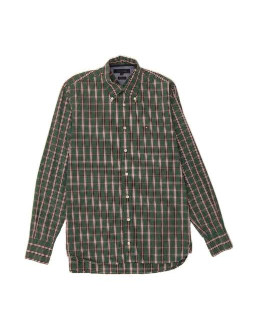 Vintage Tommy Hilfiger Shirt Medium In Green Check 80s