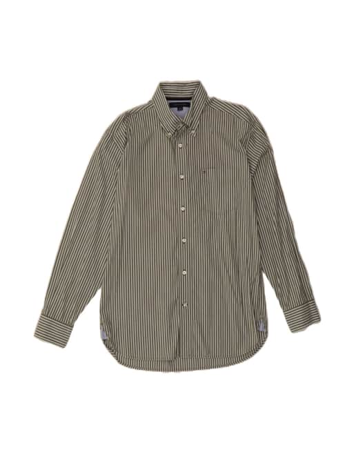 Vintage Tommy Hilfiger Shirt Medium In Green Striped