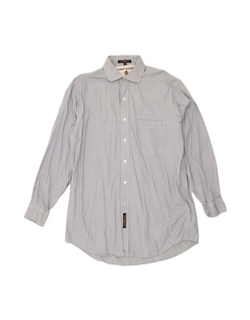 Vintage Tommy Hilfiger Shirt Size 15 1/2 Medium In Blue Check