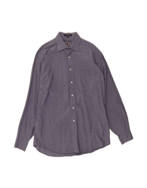 Vintage Tommy Hilfiger Shirt Size 15 1/2 Medium In Blue Pinstripe