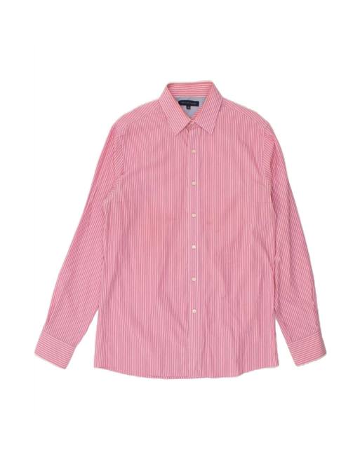Vintage Tommy Hilfiger Shirt Size 16 Large In Pink Pinstripe