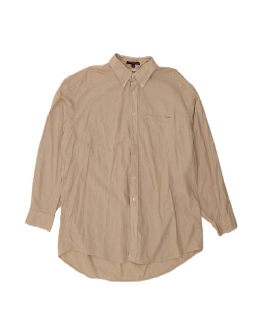 Vintage Tommy Hilfiger Shirt Size 17 1/2 XL In Beige Check