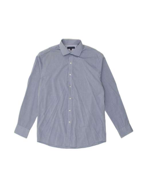Vintage Tommy Hilfiger Shirt Size 17 XL In Blue Polka Dot