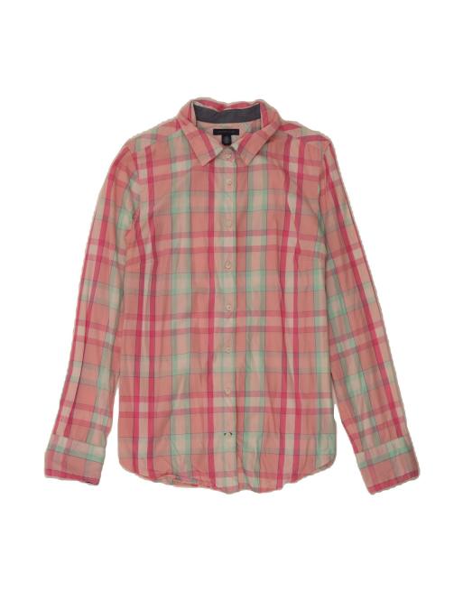 Vintage Tommy Hilfiger Shirt UK 16 Large In Pink Check
