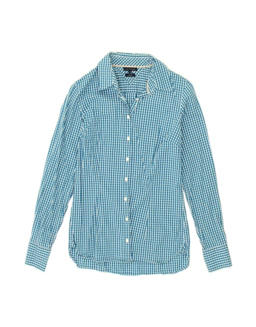 Vintage Tommy Hilfiger Shirt US 8 Medium In Blue Gingham