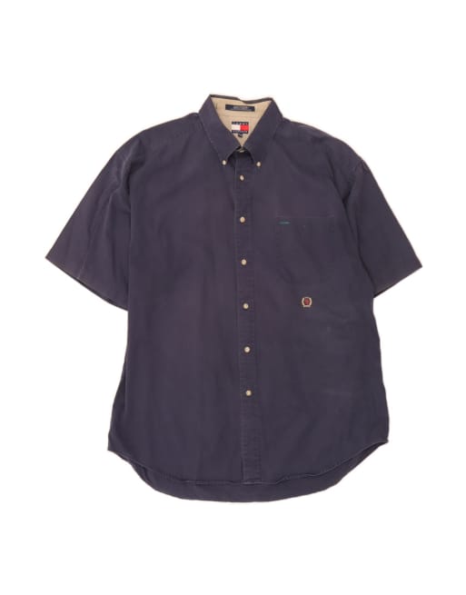 Vintage Tommy Hilfiger Short Sleeve Shirt XL In Blue