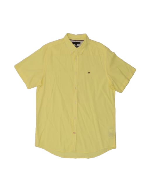 Vintage Tommy Hilfiger Short Sleeve Shirt XL In Yellow