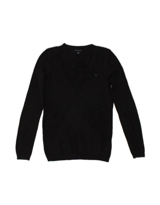 Vintage Tommy Hilfiger Size 2XS Relaxed Jumper in Black