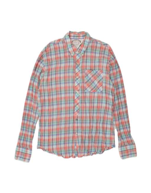Vintage Tommy Hilfiger Size L Check Slim Shirt in Multicoloured