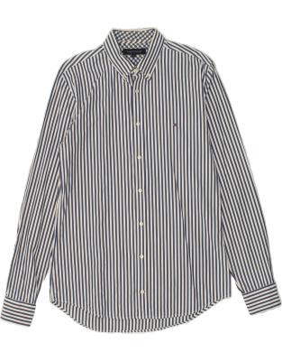 Vintage Tommy Hilfiger Size L Striped Shirt in Blue