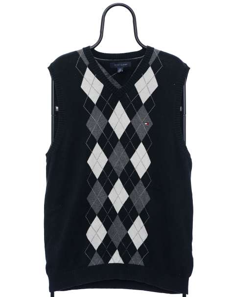 Vintage Tommy Hilfiger size L sweater vest in black - view 1