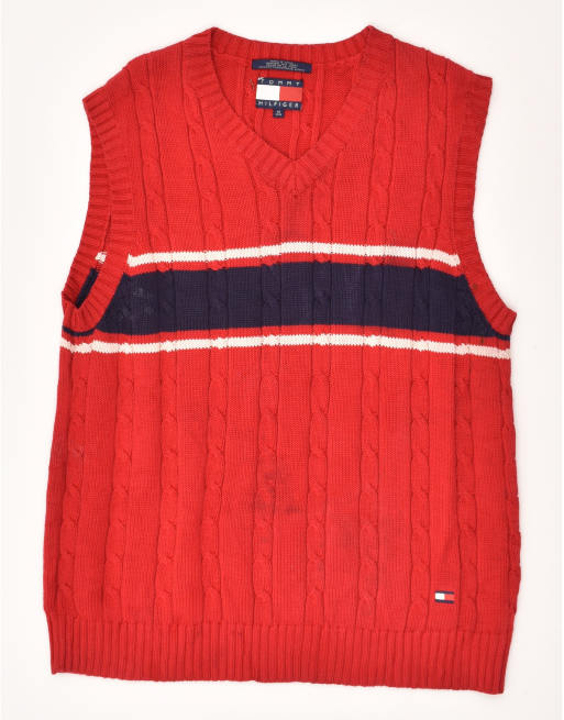 Vintage Tommy Hilfiger Size M Colourblock Vest Tank Top in Red TOMMY HILFIGER 2780280 Necklace ClassicfuncenterShops