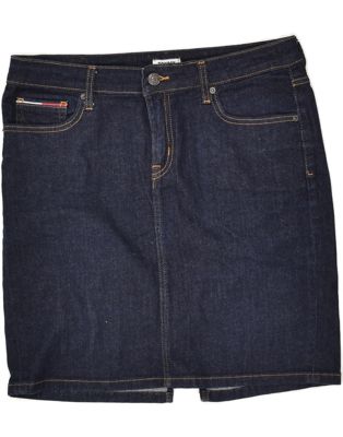 Vintage Tommy Hilfiger Size M Denim Skirt in Navy Blue